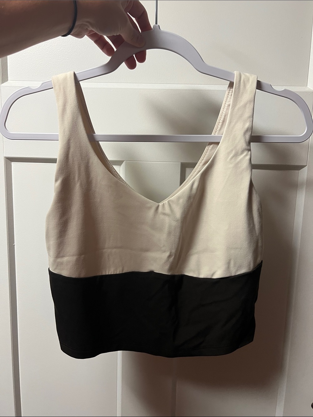 Old Navy Women’s Colorblock Bralette – Brown & Cream